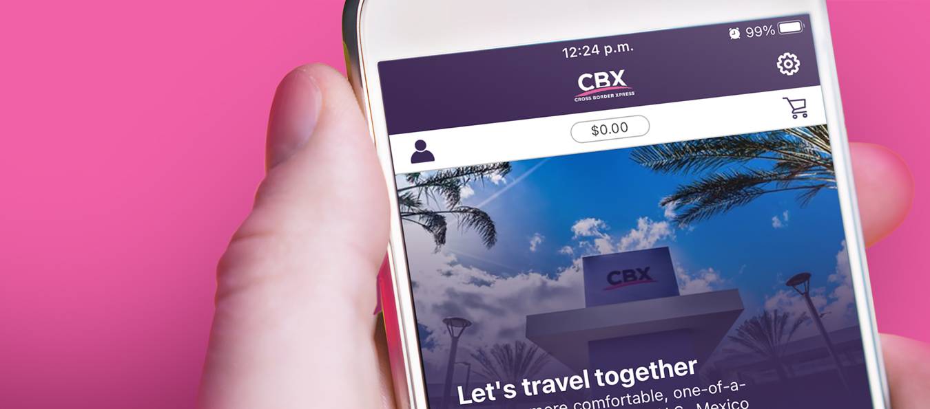 close-up of cbx app